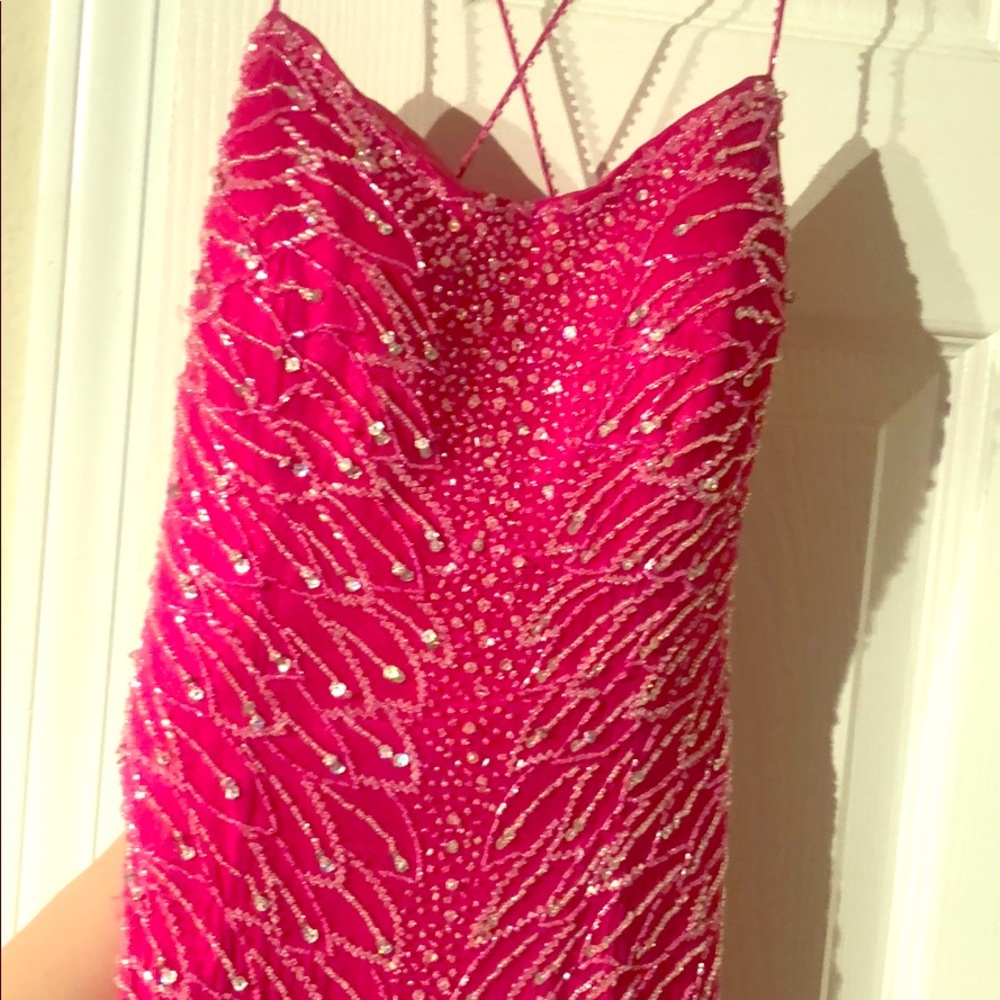 Pink ombré prom dress